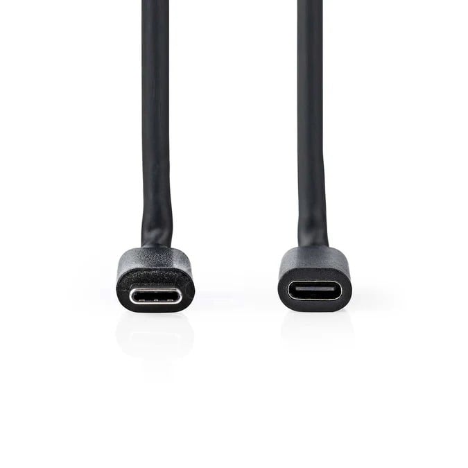 Câble USB-C 3.2 mâle/femelle - 60W - 1m - Noir - Connectique PC - 1