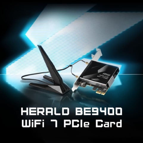 MSI PCI-E HERALD WIFI 7 BE9400 BT 5.4 - Carte réseau MSI - 3