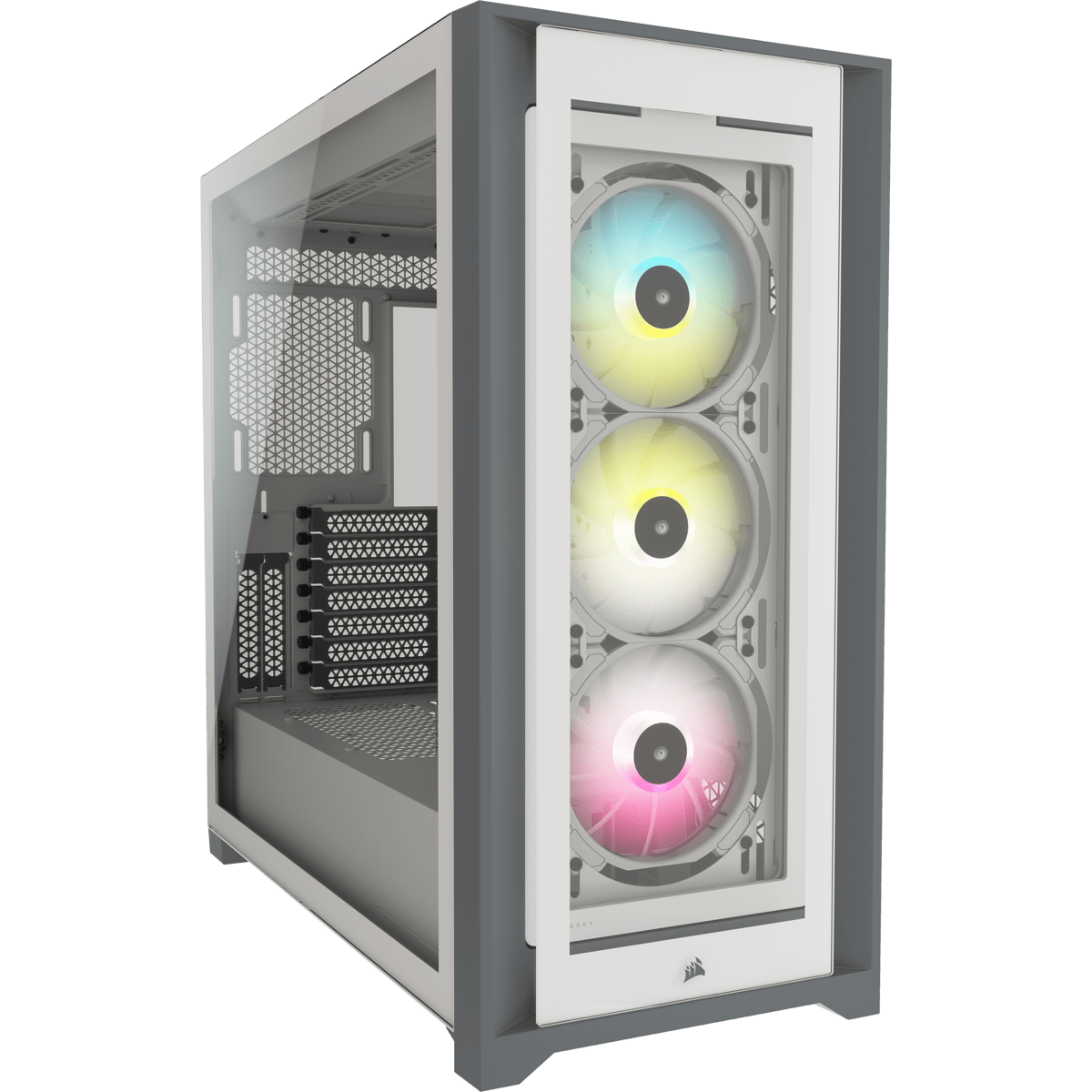 Corsair iCUE 5000X RGB Tempered White Blanc - Boîtier PC Corsair - 0