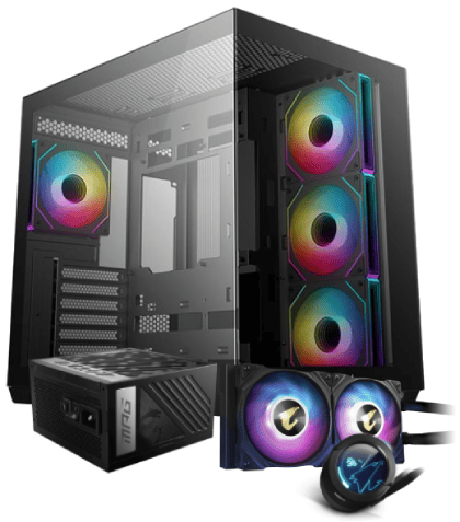 CG530 4F Noir+MPG A1000GS PCIE5+WaterForce X 240 - Cybertek.fr - 0