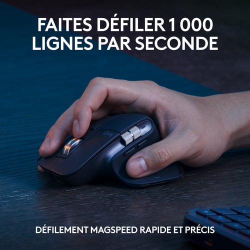 Logitech MX Keys S Noir + Souris sans fil MX Master 3S Noir - Pack Clavier/Souris - 8