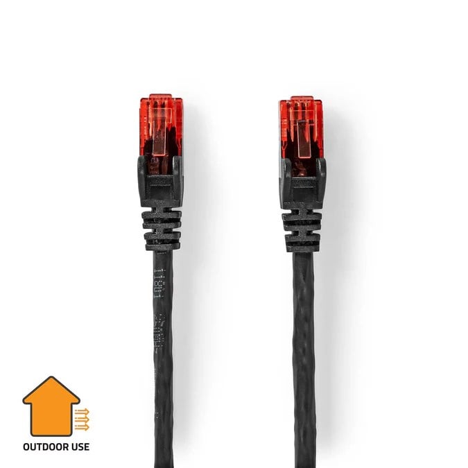 Câble RJ45 Cat6 U/UTP - 30m - Noir - Connectique réseau - 2