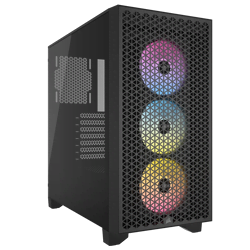 Boîtier PC Corsair 3000D Airflow RGB Noir - MT/Sans Alim/ATX Cybertek