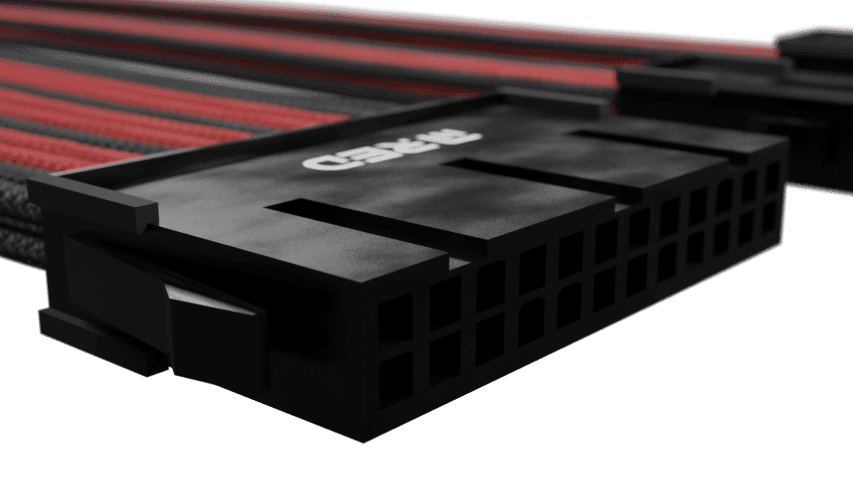 M.RED Kit ext. 7 Câbles tressés Ultimate - Noir Rouge (KEX-01BR) - Achat / Vente Accessoire alimentation sur Cybertek.fr - 5