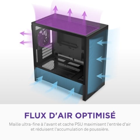 NZXT H3 Flow Noir Noir - Boîtier PC NZXT - Cybertek.fr - 9