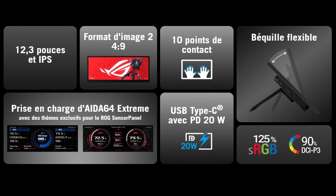 Asus 12.3 pouces  90LM0CA0-B01N71 - Ecran PC Asus - Cybertek.fr - 7