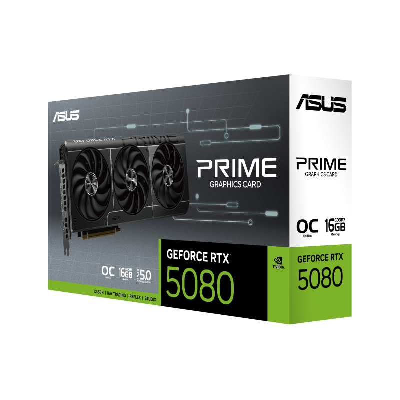 Asus PRIME GeForce RTX 5080 16GB GDDR7 OC Edition - Carte graphique - 1