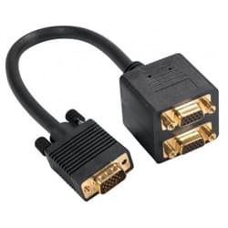 Connectique TV/Hifi/Video   Câble repartiteur VGA  1UC-2 Ecrans simultanés Cybertek