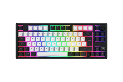 Hator Skyfall 80 TKL -Magnétique/Sans-Fil/RGB/Blanc/Noir - Clavier PC - 1