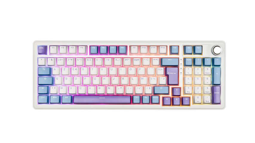 Clavier PC The G-LAB Keyz Elite 400 White Blue Cybertek