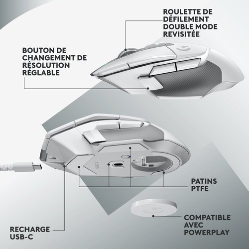 Logitech G502 X Lightspeed - Souris PC Logitech - Cybertek.fr - 11