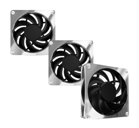 Alphacool Apex Stealth Metal 120mm-3000rpm Chrome Pack de 3 - Ventilateur boîtier - 0