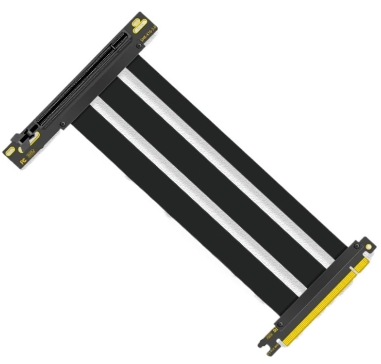 Compatible Riser 5.0 X16 - Blanc - 30cm  (PCI-E 5.0 x16) - Achat / Vente Accessoire carte graphique sur Cybertek.fr - 0