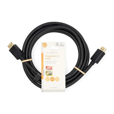 Connectique TV/Hifi/Video Nedis Câble DisplayPort 2.1 mâle/mâle - 3m - Noir Cybertek