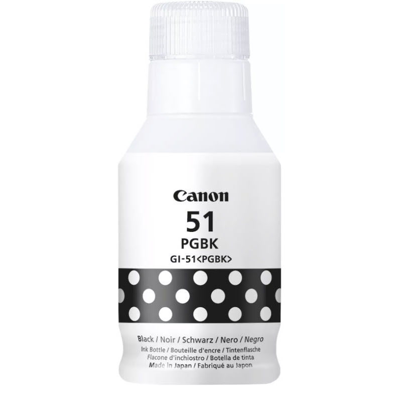 Bouteille d'encre Noire - GI-51 PGBK pour imprimante Jet d'encre Canon - 1