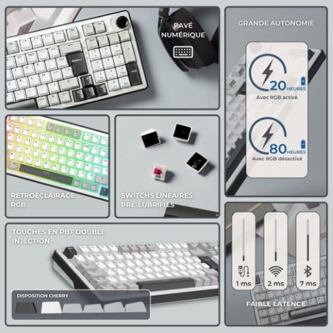 The G-LAB Keyz Elite 400 WG - Clavier PC The G-LAB - Cybertek.fr - 5