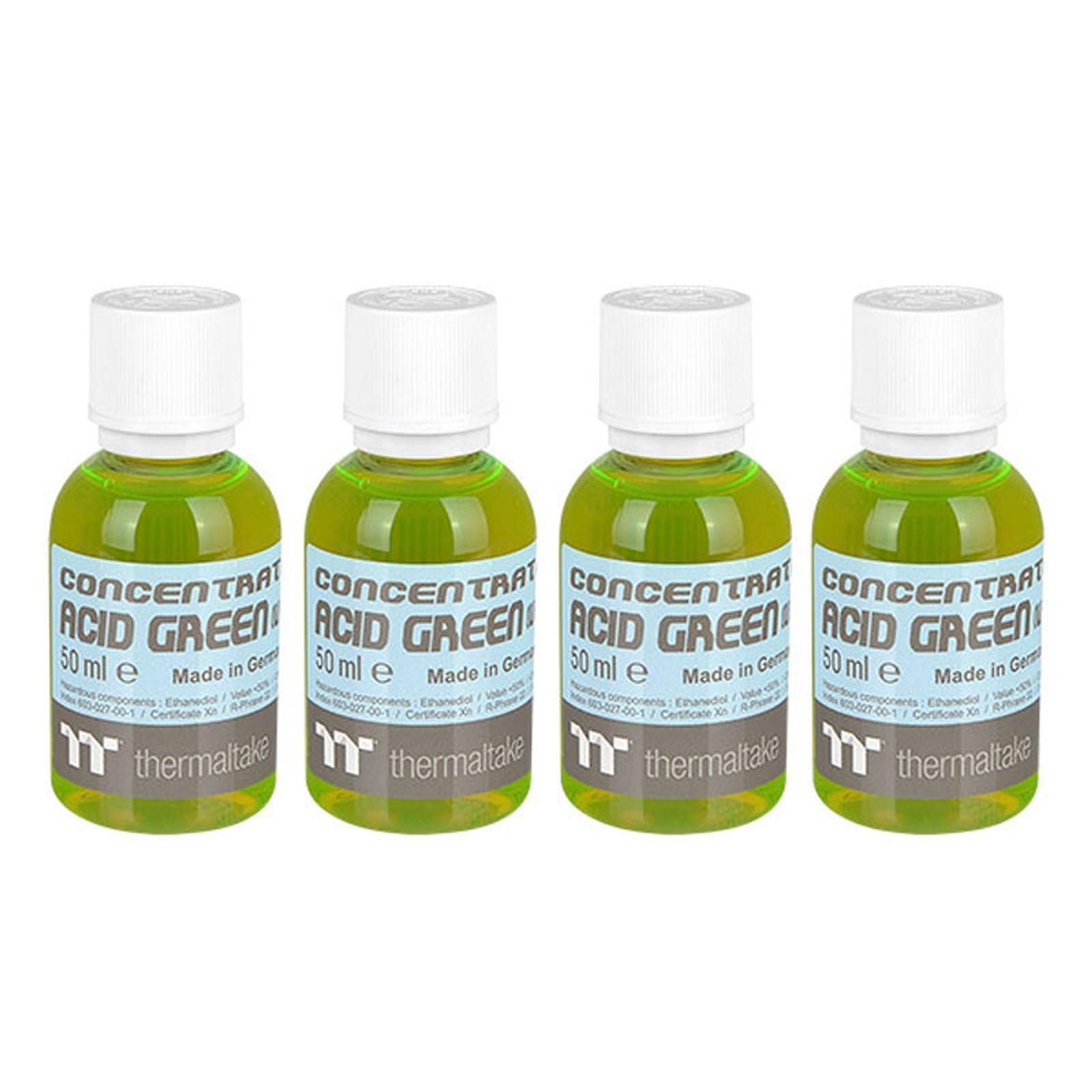 Thermaltake Liquide de refroidissement Tt Premium Concentrate Acid Green (UV) 4 x 50ml (CL-W163-OS00AG-A **) - Achat / Vente Accessoires watercooling sur Cybertek.fr - 0