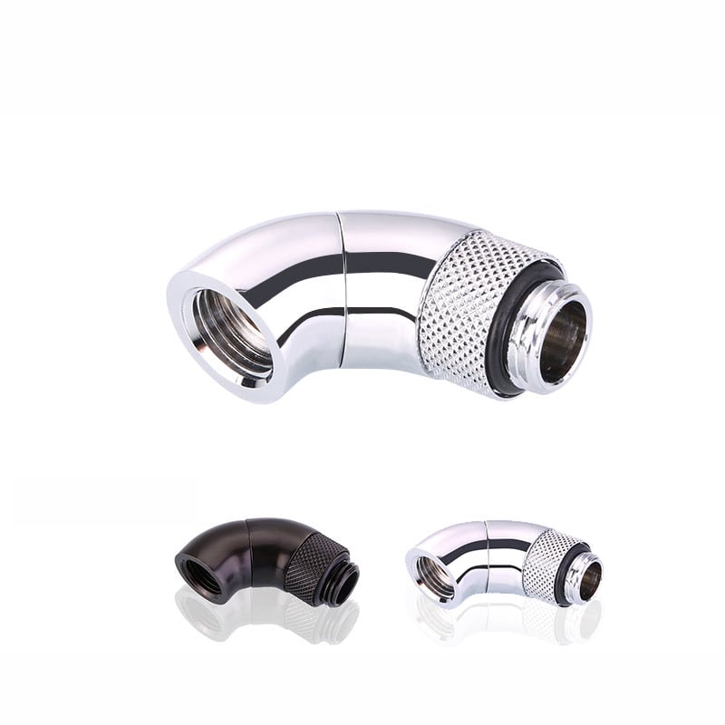 CONSTRUCTEUR Fitting arrondi rotatif 90° argent - 14mm (B-RD90-SK-S) - Achat / Vente Accessoires watercooling sur Cybertek.fr - 0