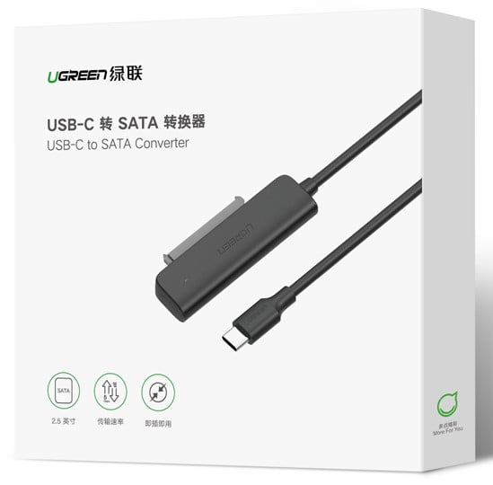 Adaptateur USB-C vers SATA/2.5"/6To/HDD/SSD/0.5m - Connectique PC - 1