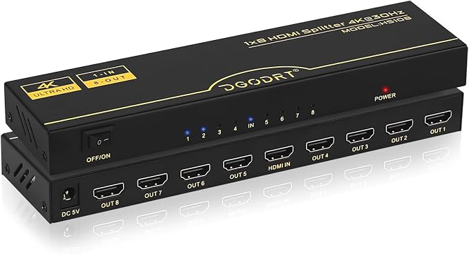 Répartiteur HDMI 4K – 1 entrée / 8 sorties - Commutateur Cybertek - 0