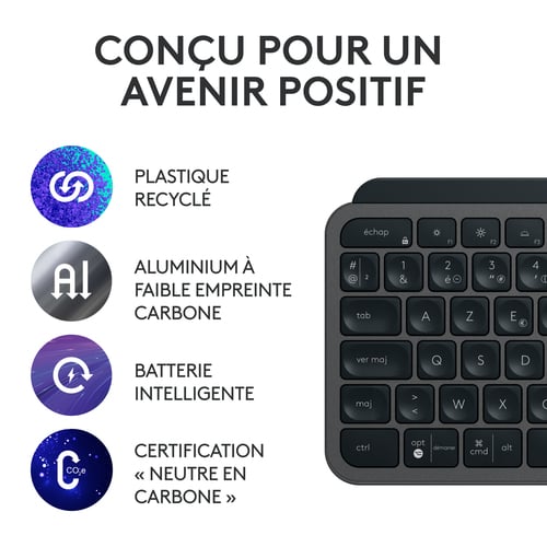 Logitech MX Keys S Noir + Souris sans fil MX Master 3S Noir - Pack Clavier/Souris - 14