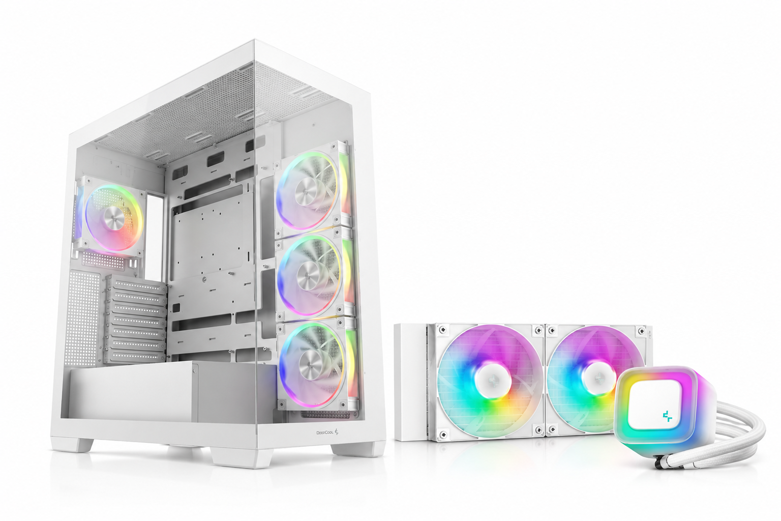 CG580 4F Blanc + LE240 V2 - Blanc - 240mm - Cybertek.fr - 0