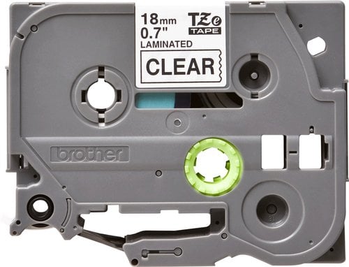 Ruban transparent Caractères Noirs 18mm - TZE141 pour imprimante  Brother - 1