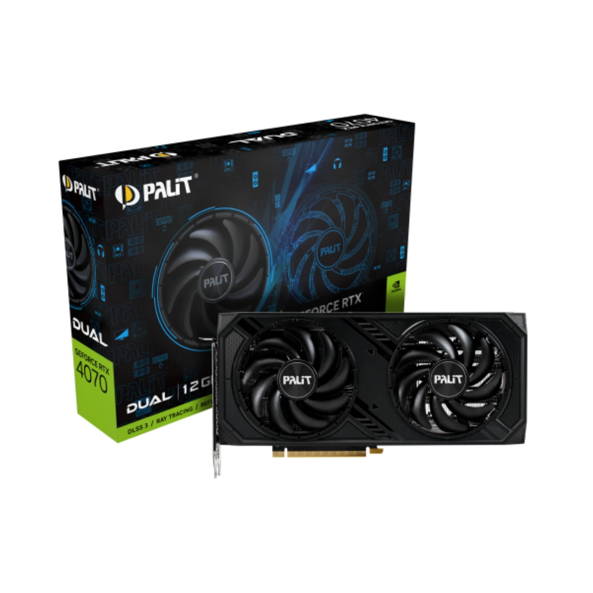 Palit RTX 4070 Dual 12GB GDDR6X  - Carte graphique Palit - 0
