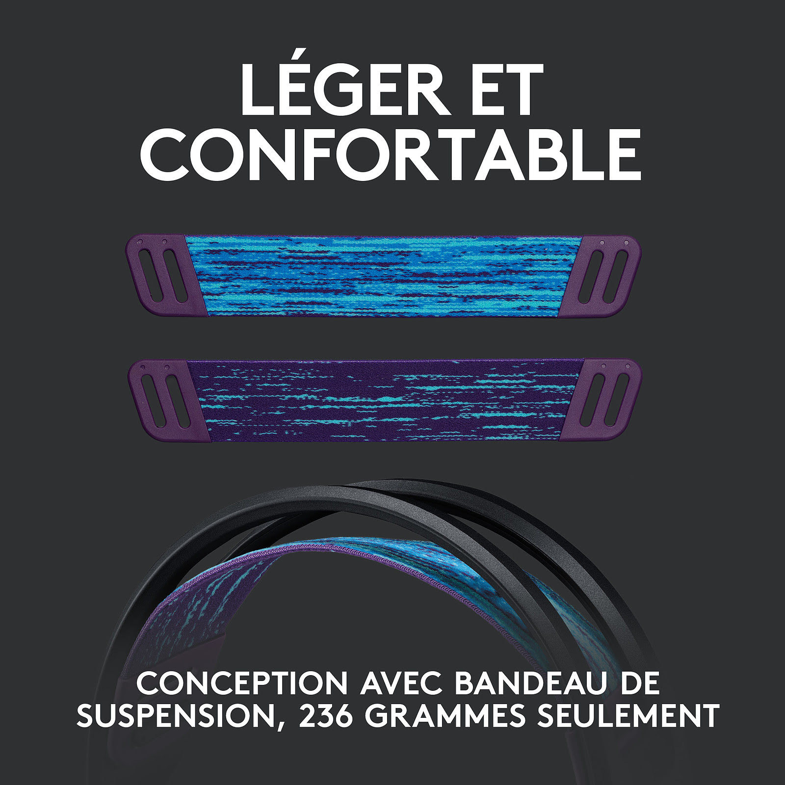 Logitech G535 Lightspeed 7.1 Surround Noir - Micro-casque - 3