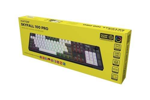 Hator Skyfall 100 Pro -Mécanique/Sans-Fil/RGB/Noir/Gris - Clavier PC - 6