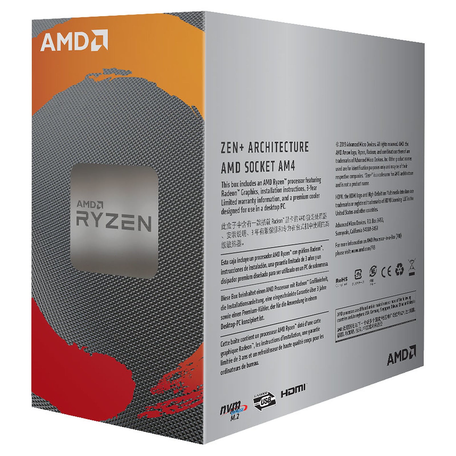 AMD Ryzen 3 3200G BOX - Processeur AMD - Cybertek.fr - 1