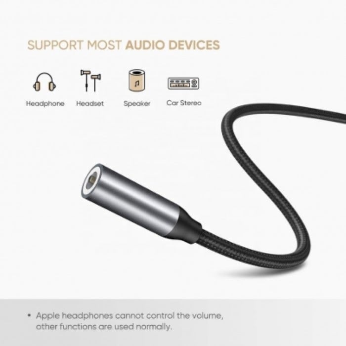 Câble USB-C vers Jack 3.5mm mâle/femelle - 1
