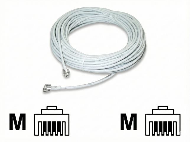 Câble modem ADSL RJ11 mâle/mâle - 2m - Connectique réseau - 0