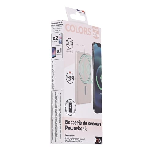 T'nB Powerbank USB-C - 5000 mAh - 20W - Rose (PBUMAG5PK) - Achat / Vente Batterie Externe  sur Cybertek.fr - 2