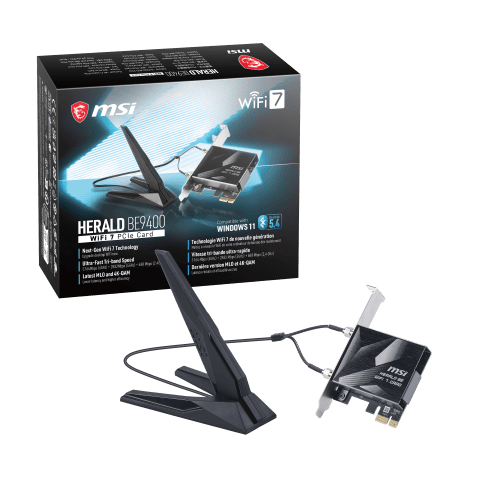 MSI PCI-E HERALD WIFI 7 BE9400 BT 5.4 - Carte réseau MSI - 1