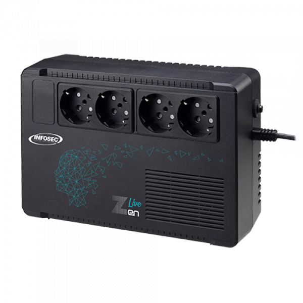 ZEN LIVE 500VA - 4 prises - Onduleur Infosec - Cybertek.fr - 0