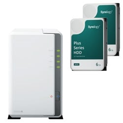 Serveur NAS Synology DS223J - 2 Baies avec 2 disques de 6 To Cybertek