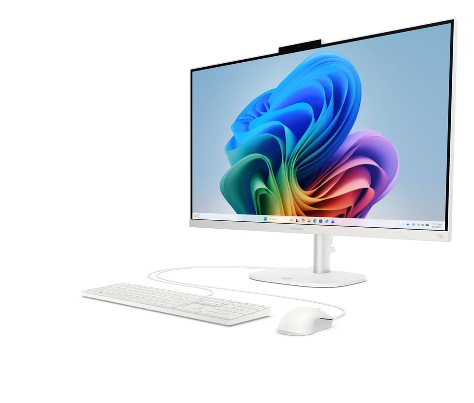 HP OmniStudio 27" FHD/RAI7 445/16Go/512Go/W11 Blanc - All-In-One PC/MAC - 2