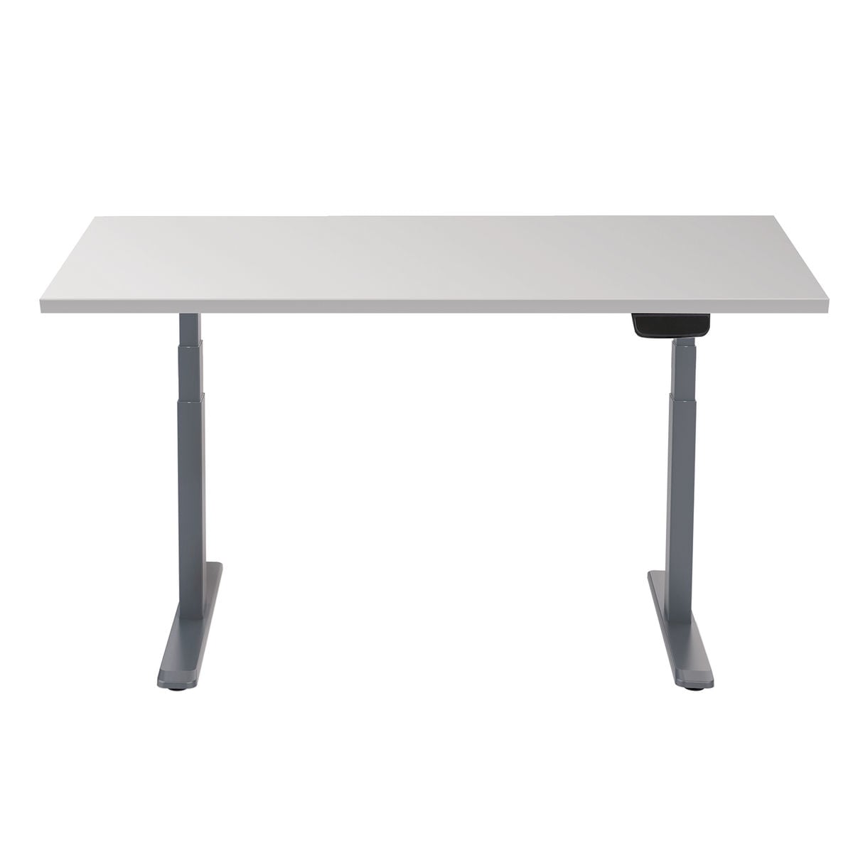 Kimex International Motorisé assis-debout plateau blanc/Pied gris 120x75cm - 150-2412K2  (150-2412K2) - Achat / Vente Bureau sur Cybertek.fr - 3
