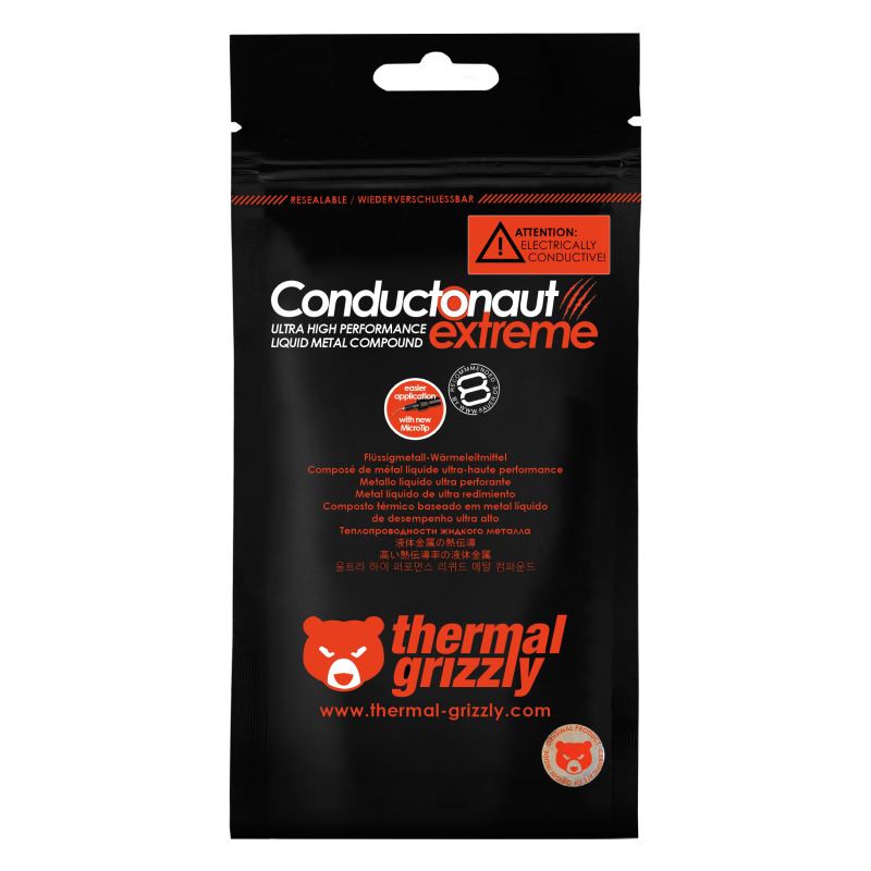 Conductonaut Extreme Pâte thermique liquide - 1g - Thermal Grizzly TG-CE-001-R - 5