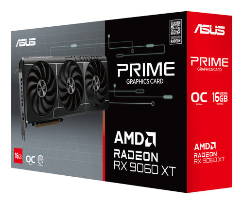 Asus Prime Radeon RX 9060 XT 16GB GDDR6 OC Edition - Carte graphique - 9