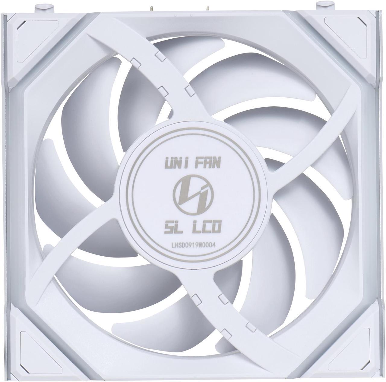 Lian-Li UNI FAN SL Wireless LCD ARGB REVERSE 120mm Blanc - Ventilateur boîtier - 3