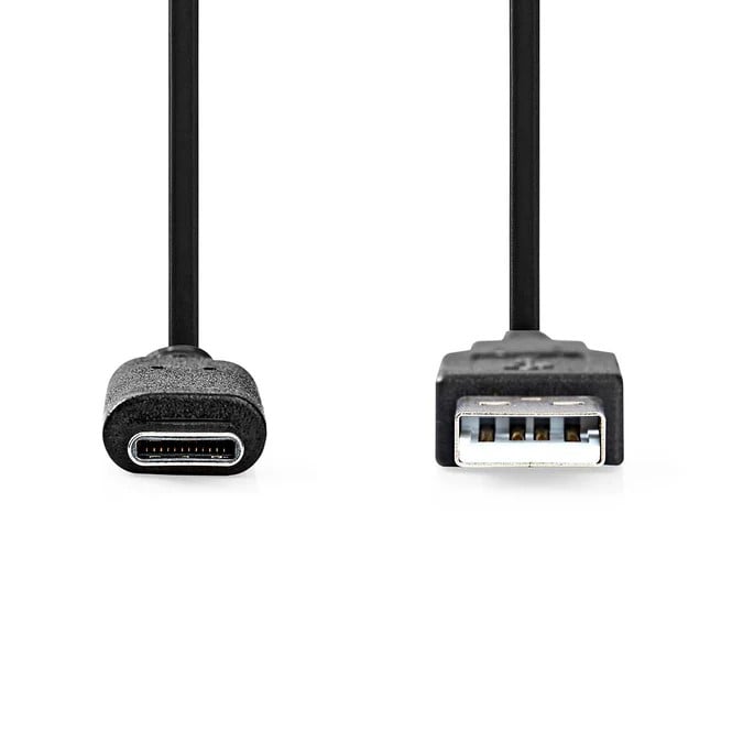 Câble USB-A vers USB-C mâle/mâle - 60W - 1m - Noir - Connectique PC - 1