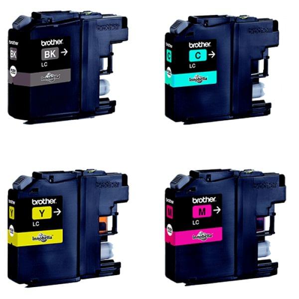 Pack de 4 Cartouches LC121 (BK/Y/M/C)-Seconde Vie-Très Bon Etat pour imprimante Jet d'encre Brother - 0