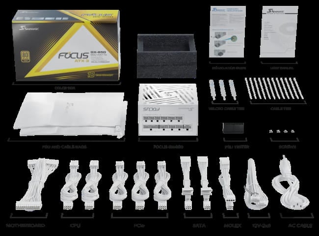 Seasonic FOCUS-GX-850-V4-WHITE (850W 80+ Gold) - Alimentation - 5