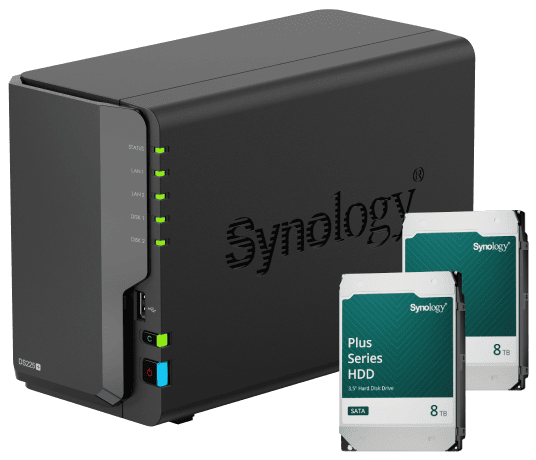 Synology DS225+ - 2 Baies avec 2 disques de 8To HAT3310-8T - Serveur NAS - 0