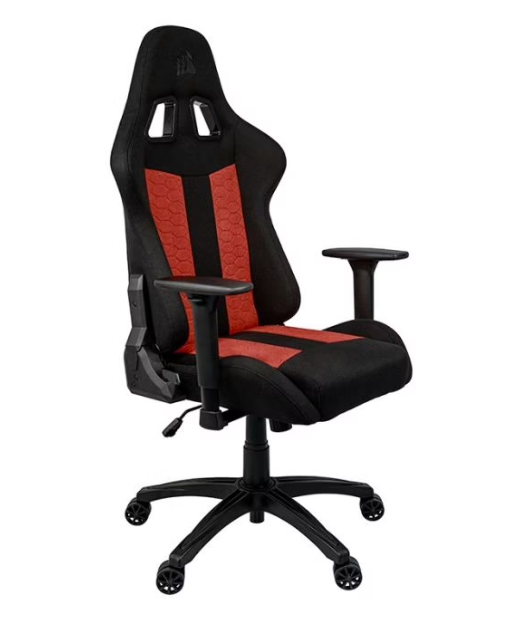 Corsair TC100 RELAXED Fabric Tissu/Charbon/Rouge/2D Rouge - Siège PC - 1
