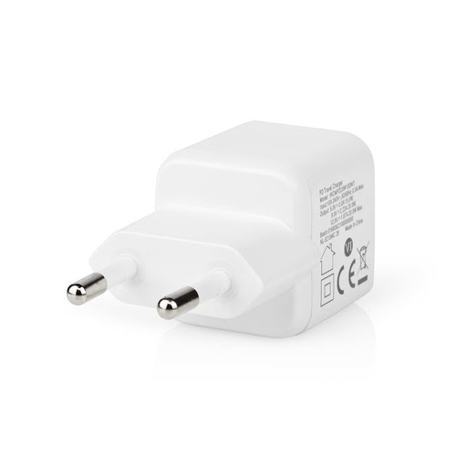 Nedis Chargeur mural 20W - 1 port USB-C - Blanc (WCMPD20W100WT) - Achat / Vente Chargeur sur Cybertek.fr - 4