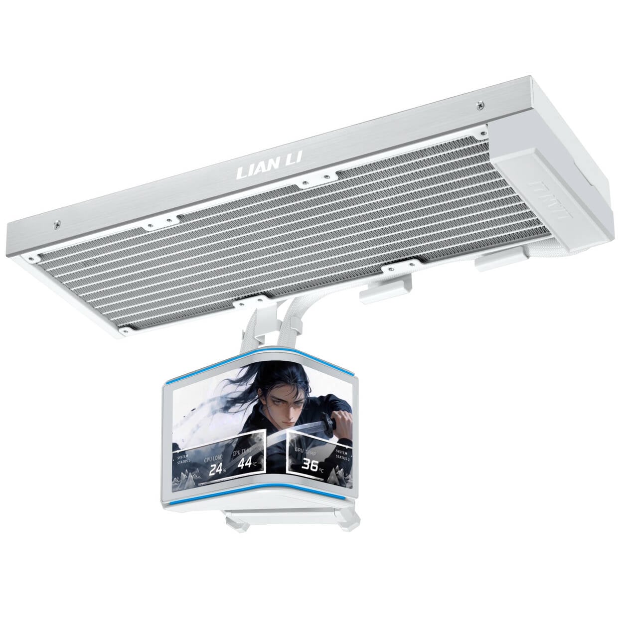 Lian-Li HydroShift II OLED Curved 360 Fanless AiO Blanc - Watercooling - 0