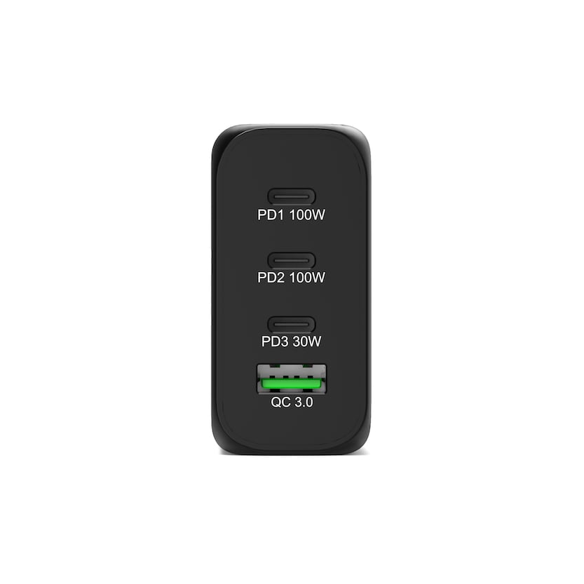 Port Chargeur mural GaN 130W 4 ports + Câble USB-C - 2m (902107EU) - Achat / Vente Chargeur sur Cybertek.fr - 2